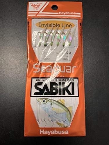 Hayabusa S-650E Hage Fish Aurora Skin Seaguar 6-Hook Sabiki Rig (Size 10)