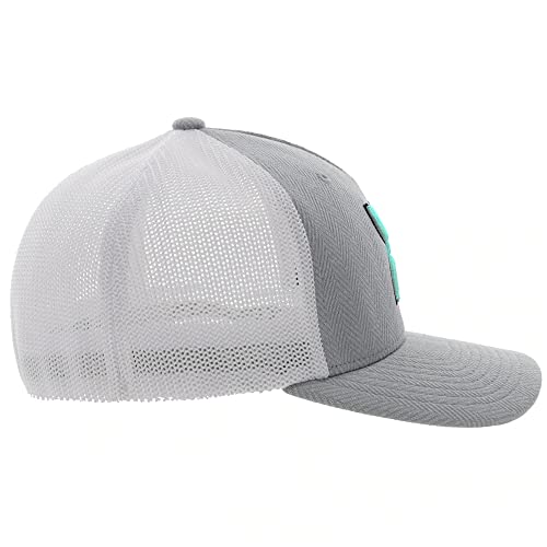 Image of Hooey Men's Coach Logo Embroidered Mesh Back Trucker Cap Grey L XL