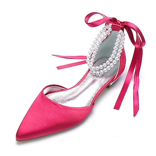 Hyinlays Women's Flats Pointed Toe Party Dress Shoes Flats for Women Flat Comfortable Dressy Pumps