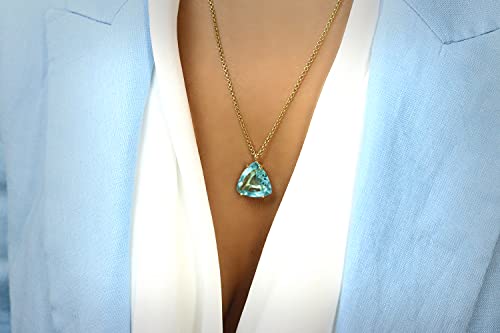 Collier Topaze Bleue en argent 925 fait main pour un style unique - 2