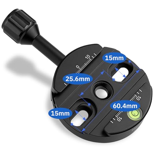 Haoge CP-64 64mm Screw Knob Quick Release Clamp Adapter Mount for Quick Release QR Plate Camera Tripod Ballhead Monopod Ball Head Fit Arca Swiss - Image 2