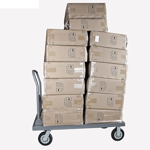 Camión de plataforma plegable para mover cajas pesadas sin esfuerzo 7