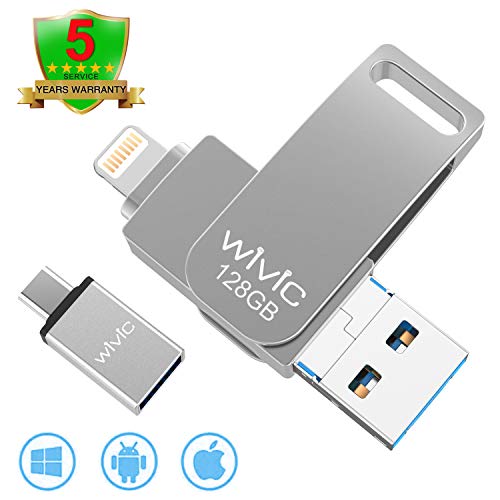 Flash Drive for iPhone 128GB USB 3.0 Photo Stick Thumb Drive Data Storage