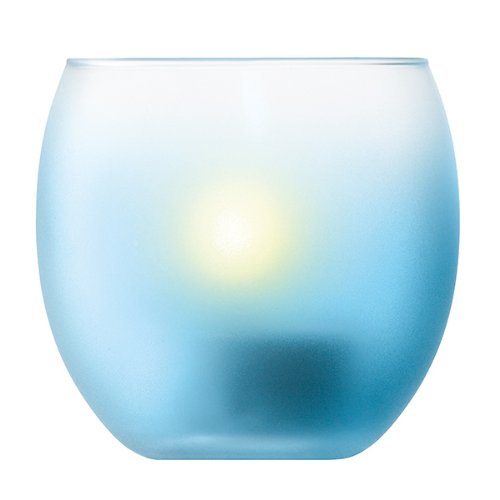 LSA International 6.5 cm Haze Tealight Holder, Blue (Pack of 2)