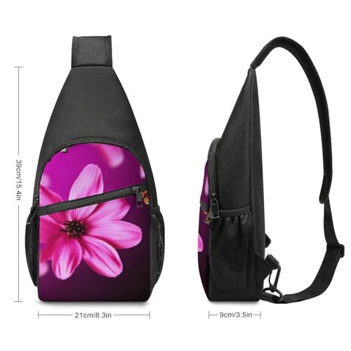 Bolso bandolera rosa para trekking y uso casual miniatura 2