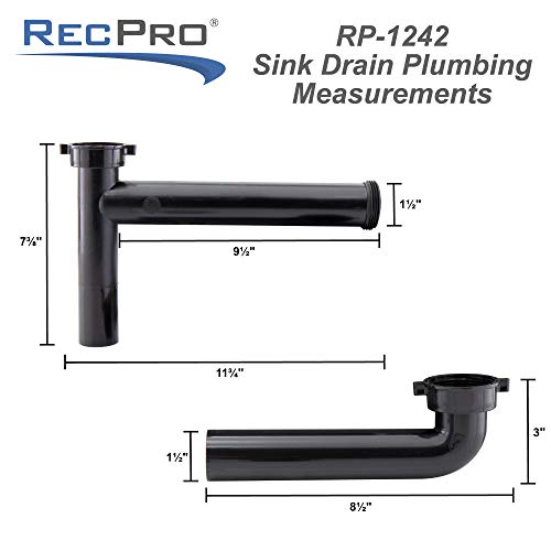 RecPro desagüe para fregadero cocina doble bowl 1-1/2" miniatura 3