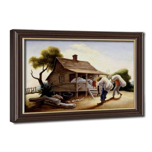 Impression sur toile Benton décoration murale pour bureau avec cadre à suspendre en bois