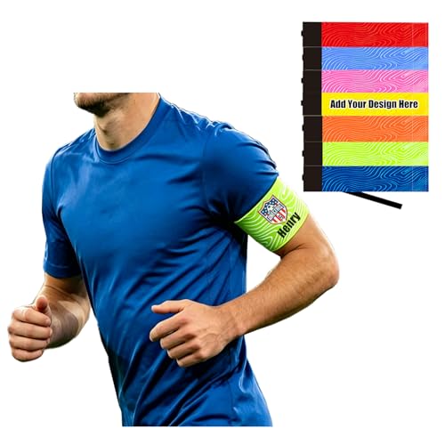 Personalized Captain Arm Bands,Custom Captain Arm Bands with Text/Logos,Custom Soccer Captain Arm Bands for Adult Children (Style 1)