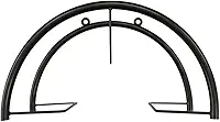 NG SHOP Suporte de Mangueira em Aço para Parede Organizador Jardim Área Externa Lavável Resistente Fixo Decorativo Preto