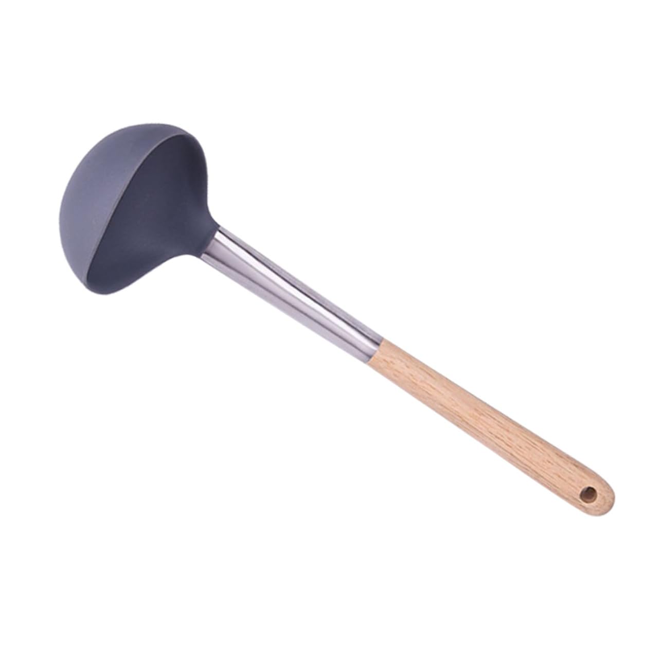 Alipis 3 Pz Cucchiaio in Silicone Da Minestra in Acciaio Inox Da Cucina in Silicone Cucchiaio Per Servire Il Cibo Di Suite Acciaio Inossidabile