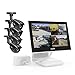 Price comparison product image SANNCE 4CH 1080N Home Security Camera System 4x 2.0MP Outdoor Surveillance CCTV Camera, Hybrid HVR/NVR/DVR With 10.1-inch LCD Screen Monitor, P2P, Email & APP Alerts, NO Hard Drive