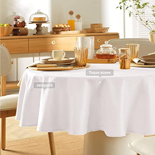 Toalha de mesa Retangular Karsten 8 lugares Ramália Branco