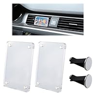 NineSSJLY 2er Set Auto Bilderrahmen Lüftung – Magnetischer Acrylrahmen für 6×9 cm Fotos, inkl. Klemmhalter mit Kleber – Auto Anhänger personalisiert, Foto Clip für Lüftung, Auto Deko