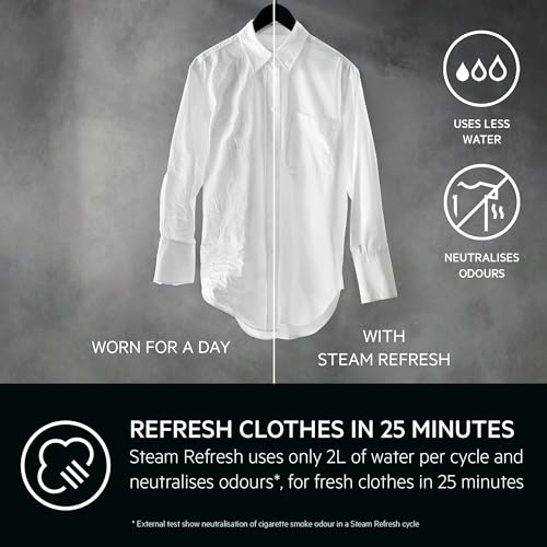 AEG 8000 Series Washing Machine LFR84946UC, PowerCare UniversalDose Freestanding Washing Machine, Superior washing in less than 1 hour, WiFi Connected, 9kg Load, 1400rpm Spin, Energy Class A, White