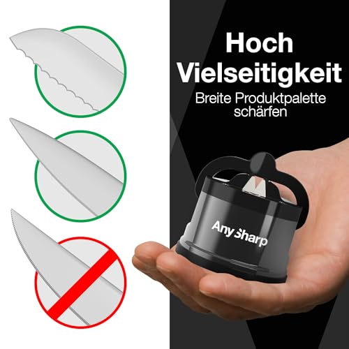 AnySharp Pro Metal Messerschärfer, PowerGrip-Saugfuß, Wolfram – Ansicht 5
