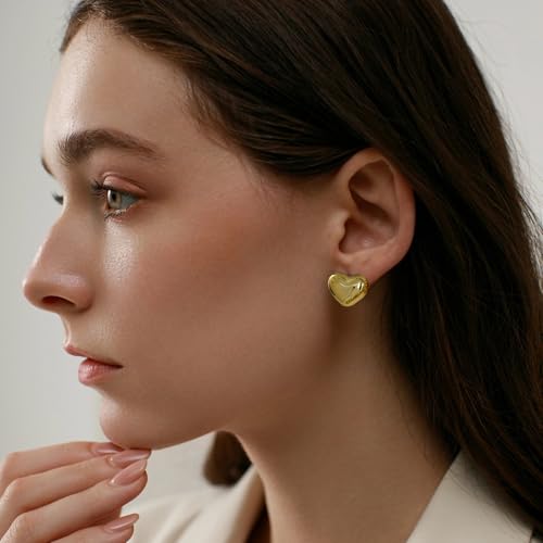 FOURPG 15 Pairs Chunky Gold Jewelry Earrings for Women Hypoallergenic Lightweight Trendy Thick Gold Plated Hoop Earrings Set (GOLDEN-15P) by FOURPG - Image 4