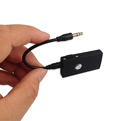 2-in-1 3.5 mm Bluetooth Audio Transmitter/Receiver/Bluetooth Car Kit, Wireless Audio Adapter for Headphones, TV, Computer/PC, MP3/MP4 Player, iPod, iPhone, iPad, Tablets and More FT004