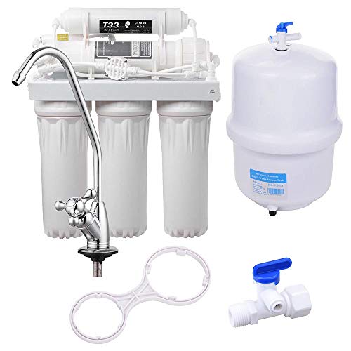 Yescom 5-Stage 50 GPD RO Water Filter System Reverse Osmosis Filtration for Home