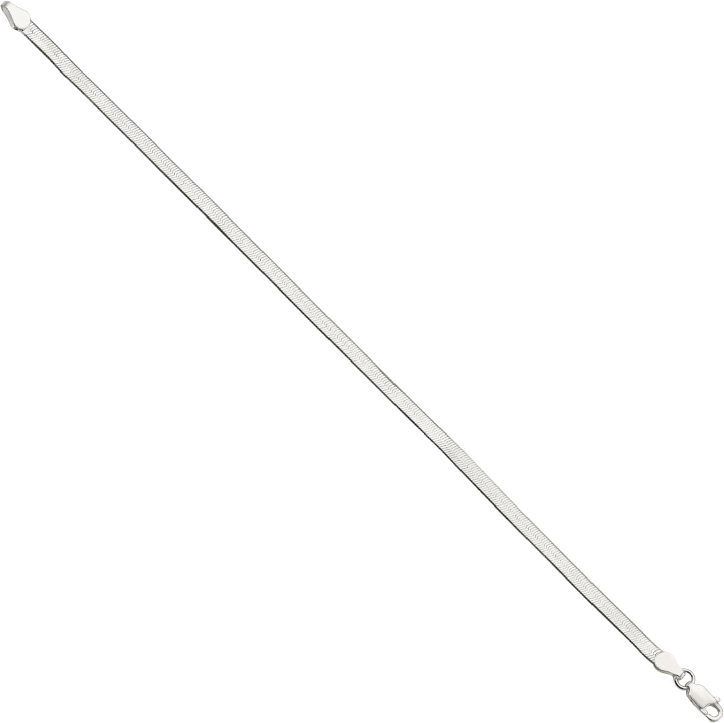 IceCarats 925 Sterling Silver 3.5mm Herringbone Chain Necklace Polished