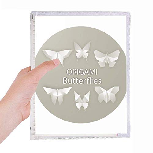 Carnet à spirales papillons et origami blanc aux finitions soignées