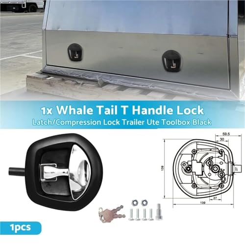 Serrure noire à queue de baleine pour sécuriser votre van aménagé - 5