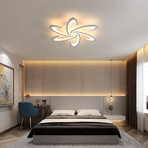LED Ceiling Light Dimmable, Modern Ceiling Lights Living Room with Remote Control/APP, 54W 4860LM 3000K-6500K LED Ceiling Lights for Bedroom, White Ceiling Lamp for Kitchen Dining Room - Image 6