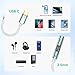 NK1 MAX USB C to 3.5mm Female Headphone Jack Adapter, Hi-Res 32bit/384KHz USBC to Aux Audiophile DAC Dongle Adapter with Silver-Plated OCC Cable, Compatible with iPhone 16/Android/Tablet/PC(Silver)