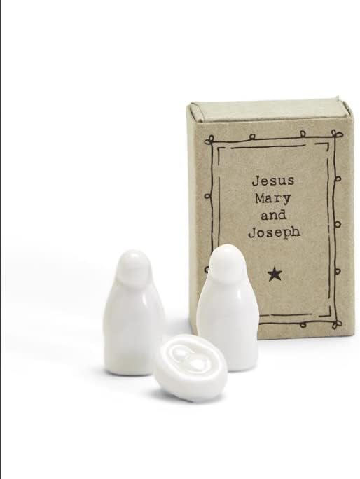 Mirra N Me Two's Company - Miniature Christmas Nativity - Jesus, Mary & Joseph, White