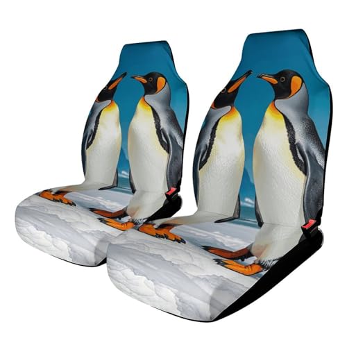 Housse de siège de voiture pingouins x2 universelle avec élastique pour auto et SUV