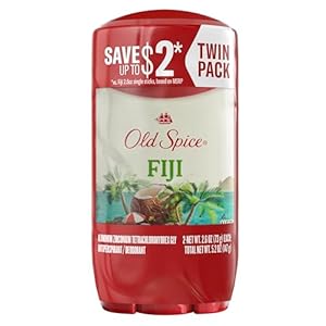 Old Spice Dry Feel Antiperspirant Deodorant for Men, 24/7 Freshness, 24/7 Sweat & Odor Protection, Gentle on Skin with Skin Conditioners, Fiji with Palm Tree + Coconut Scent, 2.6 oz (Pack of 2)