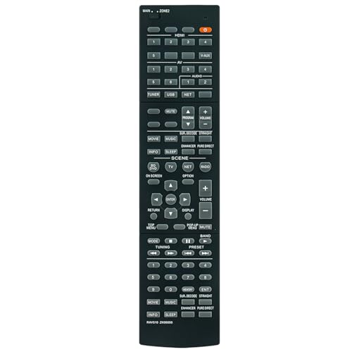 RAV510 ZK066000 ZK06600 Replacement Remote Control Applicable for Yamaha AV Receiver RX-A740 RX-A740BL RX-V677 RX-V677BL RX-V777