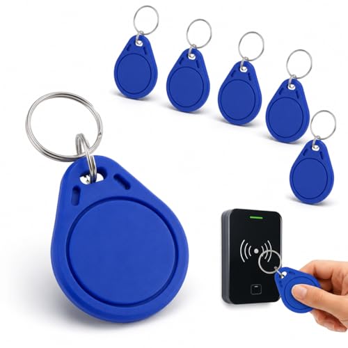 6 Pcs Badges NFC NTAG215 Réinscriptibles 540 Octets, Porte-Clés RFID Étanches IP65, Tags NFC Badges RFID pour iPhone iOS Raccourcis, Android Samsung Huawei,...