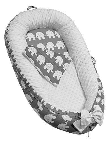 Image of Baby Lounger Baby Nest Co Sleeping for Baby Soft & Breathable Bed Insert Portable Adjustable Newborn Lounger Crib Bassinet | Newborn Shower Gift Essential