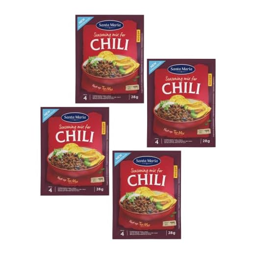Santa Maria | Mix Spezie Condimento per Chili - 4 Buste x 28 Gr | Spezie in Cucina