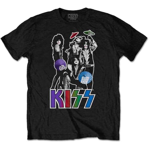 Image of Kiss Umbrellas Official Tee T-Shirt Mens Unisex (Small) Black
