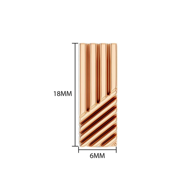 Image of KISNA 9KT / 14KT / 18KT Yellow Gold Millie Linear Earring For Women