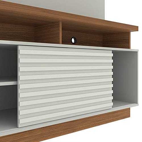 Estante Home Painel para TV até 65 Pol. Eldorado Off White/Nogueira - Linea Brasil