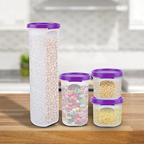Image of Cutting EDGE Smart Slim Storage Airtight Container-Purple,Set of 4