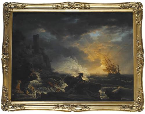 Poster Naufrage de Claude Vernet pour sublimer la décoration de bureau moderne