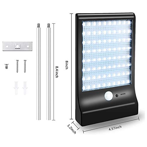 image for CREATIVE DESIGN Solar Lights Outdoor, 80 LED Gutter Solar Lights with 