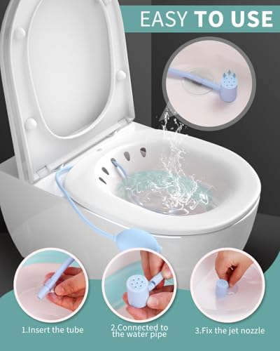 Image of Adult Sitz Bath Tub, Portable, Foldable, Plastic /Resin, Sitz Bath, Piles, Postpartum Essentials, Rectangular, Minimalist, Matte, White
