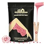 Lifestance Wax Beans Hair Removal Kit, Rose Pink, 2.5lb with 30 Applicators for Eyebrow, Face, Underarm, Bikini Waxing, Women Men Sensitive Skin