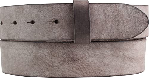 BELTINGER Ceinture interchangeable en cuir de vachette souple pleine fleur look usé sans boucle 4 cm | Ceinture à bouton-pression pour femmes hommes 40mm |...