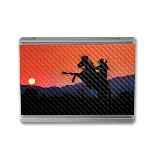 Image of MightySkins Carbon Fiber Skin Compatible with Microsoft Surface Laptop Go 3 (2023) Full Wrap Kit - Bronco Sunset | Protective, Durable Textured Carbon Fiber Finish | Made in The USA