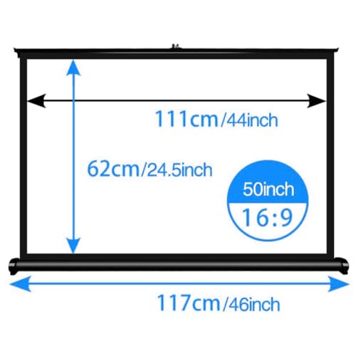 Pantalla manual para proyector de piso 50 pulgadas miniatura 7