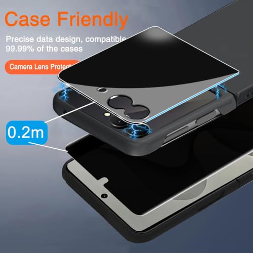 Image of Ferilinso 2 Pack Privacy Screen Protector for Samsung Galaxy Z Flip 8