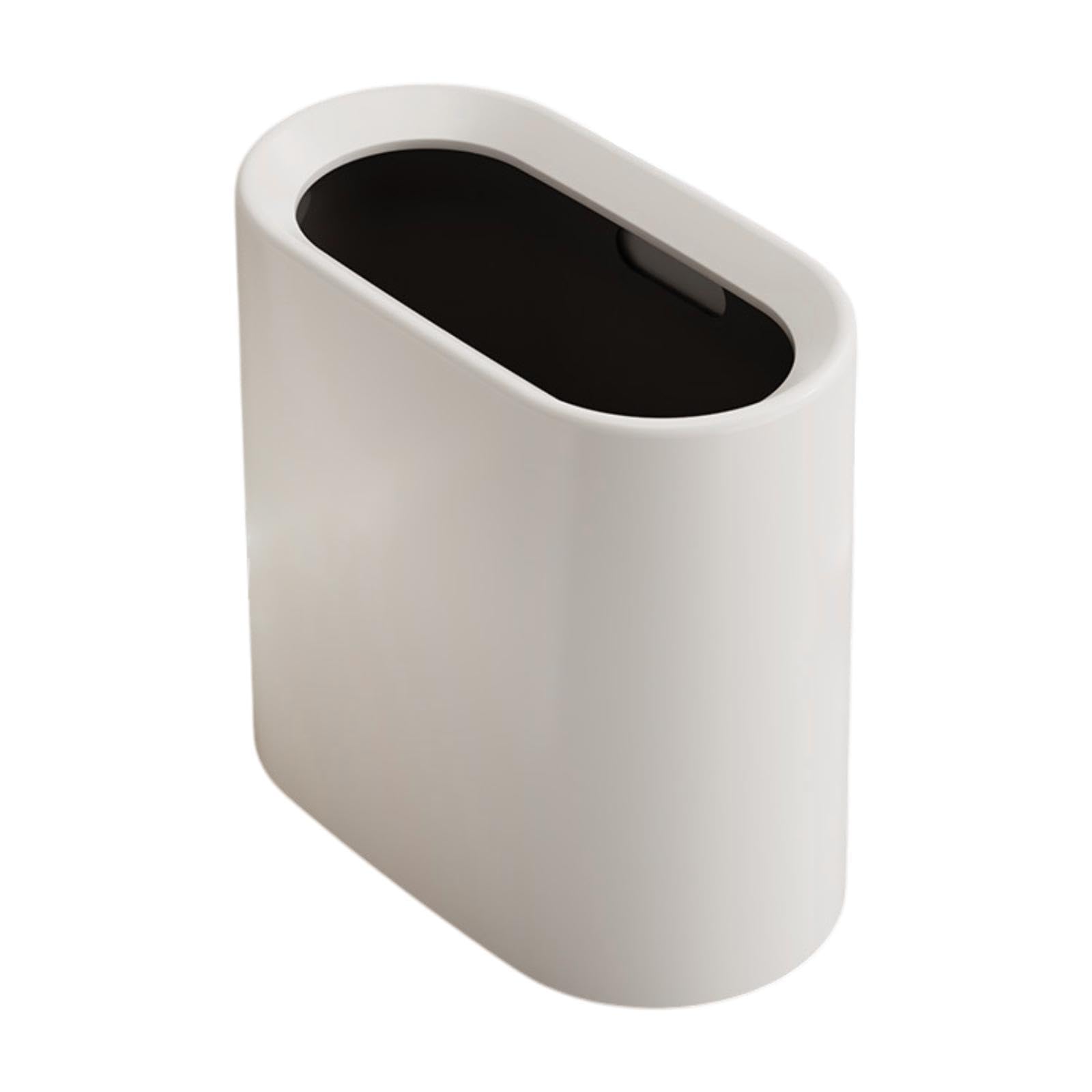 Papelera de baño de estilo nórdico para solucionar la falta de espacio sin tapa 8