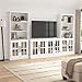 Bush Home Westbrook 60W TV Stand for 75 Inch TV in White Ash | Living Room Entertainment Center with Storage