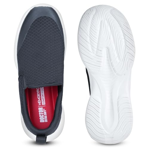 Image of DOCTOR EXTRA SOFT Men's Running & Walking Shoes| Lightweight Comfortable Slip-On Sports Sneakers, Memory Foam Cushion, Breathable Mesh, Anti-Slip Flexible Gym Training Gents Boys D-2011