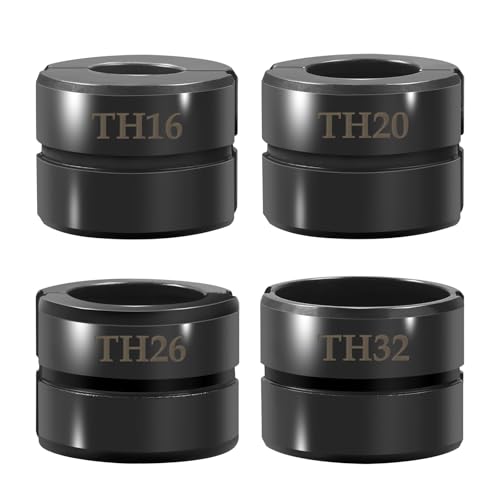 TIHOOK 4 Stücke TH16~TH32 Pressbacke, TH-Kontur Pressbackeneinsatz für 16mm, 20mm, 25mm, 32mm Presszange, für Handpresszangen + Wechselbacke, Kupferrohr, Edelstahlrohr, C-Stahlrohr